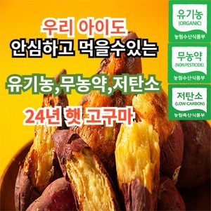 [믿고먹는유기농] 친환경 무안 유기농 베니하루카 꿀고구마 퍽퍽한 밤 호박 고구마 3kg 5kg 10kg 한입 중 상 대, 1개, 5kg 중