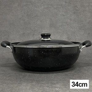 국산 5중 마블코팅 업소용 튀김솥 볶음솥, 34cm, 1개