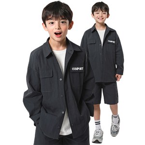 더베이지 봄 주니어 남아 트레이닝 세트 리벳 셔츠 상하 SET B3724 아동 초등학생 공용 상하복