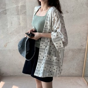 여름가디건 여성 여름 린넨 빅사이즈 오버핏 에스닉 비치 로브 가디건 beach robe cardigan