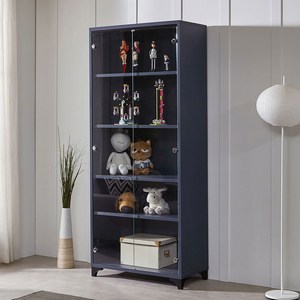 홀릭 거실 인테리어 진열장 피규어 레고 건담 유리 장식장 800, 네이비