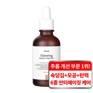 오브웨이 6종 펩타이드 주름 탄력 기능성 안티에이징 유기농 홍삼 리페어 앰플, 1개, 50ml