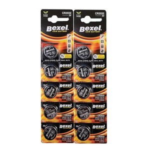 벡셀 리튬전지 CR2032 코인전지 10개입 (5개입X2개) 3V, 2개, 5개입
