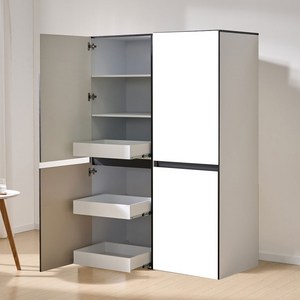 엘리에셀 비스포크 오브제 3서랍 600 주방 틈새수납장, 화이트