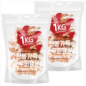 제로랩스 강아지 한봉가득 치킨우피껌말이 1kg, 2개