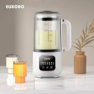 ELSECHO 가정용 두유제조기1.5L 대용량 두유제조기 저소음, 흰색