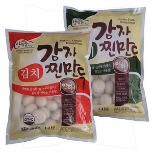 (주)아하식품 * 오후1시마감 (도착예정일과 다름) 감자고기찐+감자김치찐, 2개, 1.4kg