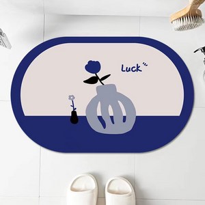 원이네 북유럽풍 빨아쓰는 규조토 발매트 40 x 60 cm, Luck_vase