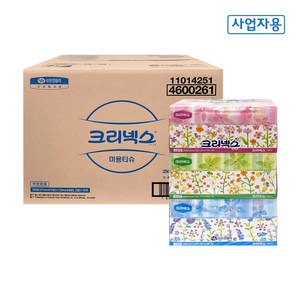 크리넥스 4600261 미용티슈 콤비 250매(2겹) 18각 한박스 갑티슈, 18개, 1박스