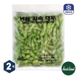 냉동 자숙 대두 콩 450g 껍질콩 잡곡 농산물 풋콩 에다마메 완두콩 주전부리 안주용, 2개