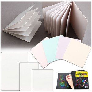 스크랩북 미니북 빅북 무지 정사각/직사각 3P 5P 10P 그림책 포토북 성장앨범 만들기, 1개, A4스크랩북 10P 흰색