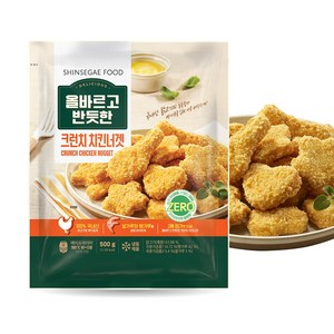 신세계푸드 올바르고반듯한 크런치 치킨너겟 500g 올반, 1개