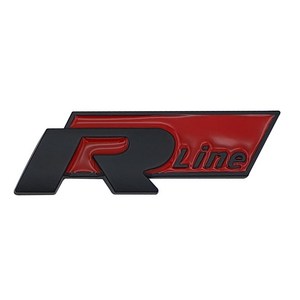 카포카 폭스바겐 R라인 R-LINE 알라인 엠블럼 스티커 뱃지, R Line/무광블랙레드