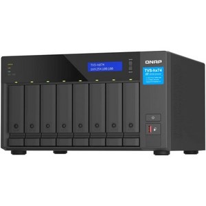 QNAP TVSh874i732GUS 8 Bay 고속 데스크톱 NASM.2 PCIe 슬롯 포함 12세대 인텔 코어 CPU 최대 64GB DDR4 RAM 2.5GbE 네트워킹 및, Intel coe i5_8 Bay  TVS-x74