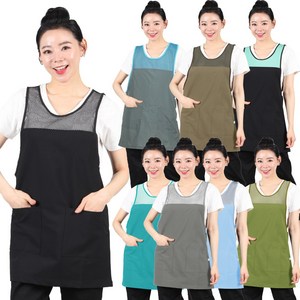 망사앞치마 원피스 요양보호사 여름 시원한 단체 LA58, LA58 검정단색M, 1개