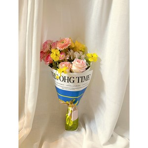 미니 델피늄 쉬폰블루 생화 꽃다발 (15-20대) 생화택배 꽃배달싼곳, 심플 꽃포장, 델피늄 한 단(9~10대)
