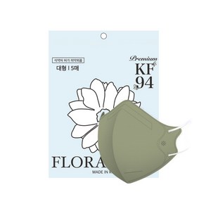 플로라 KF94 새부리 대형 컬러마스크 100매(10매입), 10개, 카키, 10매입