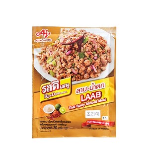 태국 아지노모토 AJINOMOTO 로띠 랩남톡 30g / LAAB NAMTOK Thai Spicy Minced Meat Sauce Powder RosDeemenu, 1개