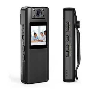 GODA A22 초소형 보안 경찰 바디캠 액션캠 카메라 녹음 캠코더 자전거 블랙박스, 바디캠+TF카드64G