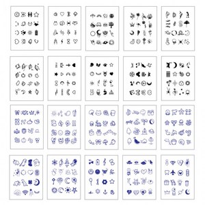 타투 문신 미니 스티커, 20종, 1세트