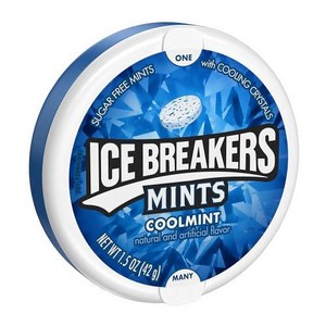 ICE BREAKERS MINTS COOLMINT 42.5g(1.5온스) 용기 (16개 팩), 42g, 16개