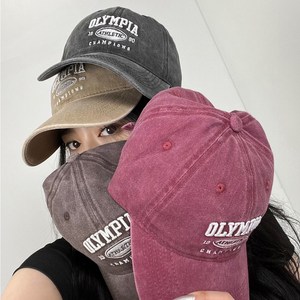 Y2K 빈티지 워싱 자수 볼캡 레터링 야구모자 6color