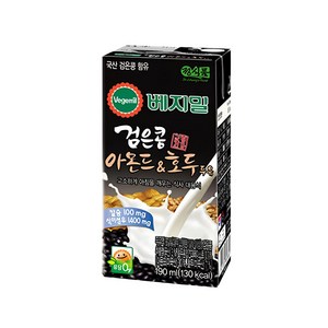 베지밀 검은콩 아몬드&호두 두유, 190ml, 24개