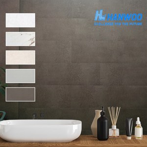 hanwoo 인테리어 벽패널 욕실 주방 붙이는 데코타일, HWW225, 1세트
