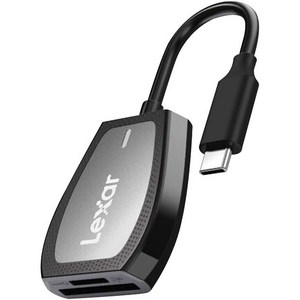 렉사 고속 USB 3.2 C타입 2 인 1 SD카드 리더기, 블랙, LRW470U-RNHNC, 1개