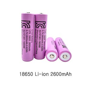 18650배터리 2600mAh 리튬이온충전지 보호회로 건전지, 1개, 1개