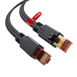 Soopii CAT8 40Gbps 초고속 LAN 케이블 SFTP 인터넷 랜선, 20m, 1개, 블랙