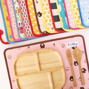 (슈슈룸) 이름인쇄 방수 식판매트 테이블매트, 병아리, X, 1개