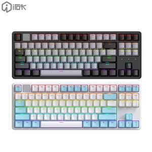 [ XC샵 ] IROK시리즈 IROK NA87 / NA87 MAG / NA87 PRO 기계식 게이밍 키보드 1680만색RGB Asat구조 전키핫스왑DIY, 마그네틱축(자석축), 그러데이션블랙