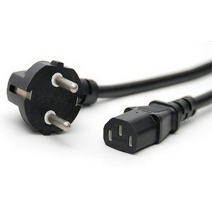 티테크 국산 컴퓨터 전원 파워 케이블 2m(220V/10A)/PC 전원 코드/0.75mm x 3C/전원(AC) 파워 케이블/국내산/다양한 가전제품과 사용가능, 1개