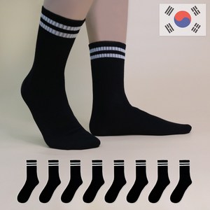 비바슈슈 남성용 쫀쫀하고 목이 긴 스트라이프 장목 패션 양말 8켤례 (250~270mm)