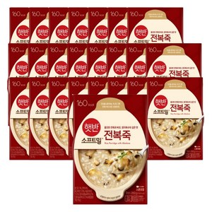 햇반 소프트밀 전복죽 280g, 24개