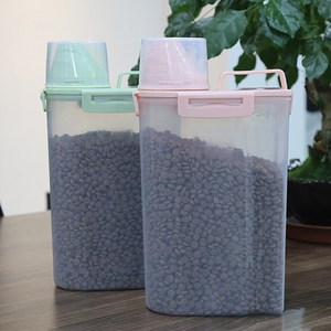 디지펫 사료통 강아지 고양이 사료보관통 2.5L (습기방지제 30개포함), 핑크, 1개