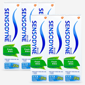 센소다인 후레쉬 치약, 120g, 6개