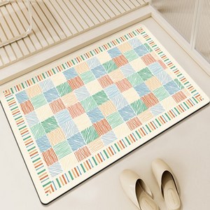 베네 규조토 발매트 컬러블록 빨아쓰는 4세대 논슬립 4mm, 네모네모