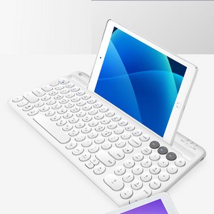 TG 블루투스 무선 키보드 저소음 태블릿거치 핸드폰거치 TG-KG502A, 화이트