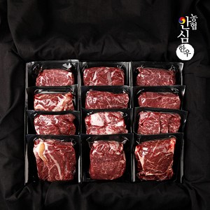 [농협안심한우] 1+등급 구이세트 6호 2.4kg(등심200gx4팩+안심200gx2팩+채끝200gx2팩+살치200gx2팩+치마200gx2팩), 단품