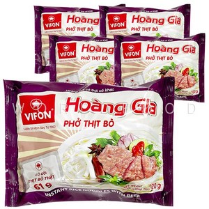 베트남라면 비폰 호앙지아 비프 포보 쌀국수 소고기 120g hoang gia pho bo, 5개