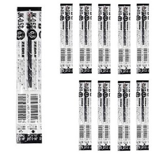 제브라 리필심 JK-0.4 JK-0.5 10개 FOR 사라사 3 4 2+S 3+S, JK 0.5 블랙 x 10개