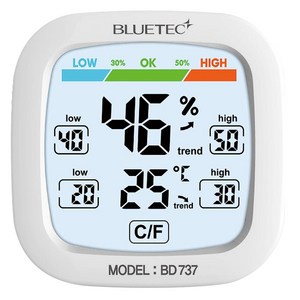 블루텍 온습도계 BD-737, 혼합색상, 1개