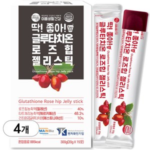 미쁨생활건강 딱 좋아 글루타치온 로즈힙 젤리스틱, 60개, 20g
