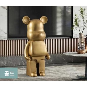 Uinox 베어브릭 저금통 50cm 대형 곰돌이 피규어 인테리어 소품 개업 집들이 선물, 골드(21*16*50cm)