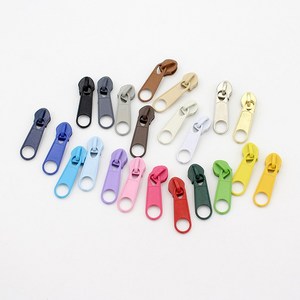 위드쏘잉 (10개세트) 컬러팝 5호 코일지퍼슬라이더, 1세트, 실버