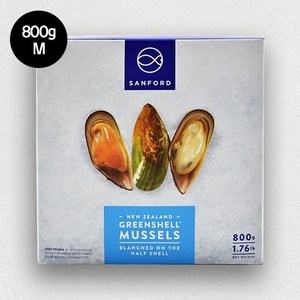 뉴질랜드 청정해역의 통통한 초록입 그린홍합 M 1.6kg, 2팩, 800g