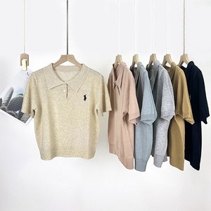 트렌드몰 여성 카라넥 반팔니트 6색상