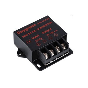 12V 또는 24V 를 5V 로 강압시켜주는 컨버터 10A( 50W) USB를 사용하게 해주는 강압컨버터 단자형, 1개